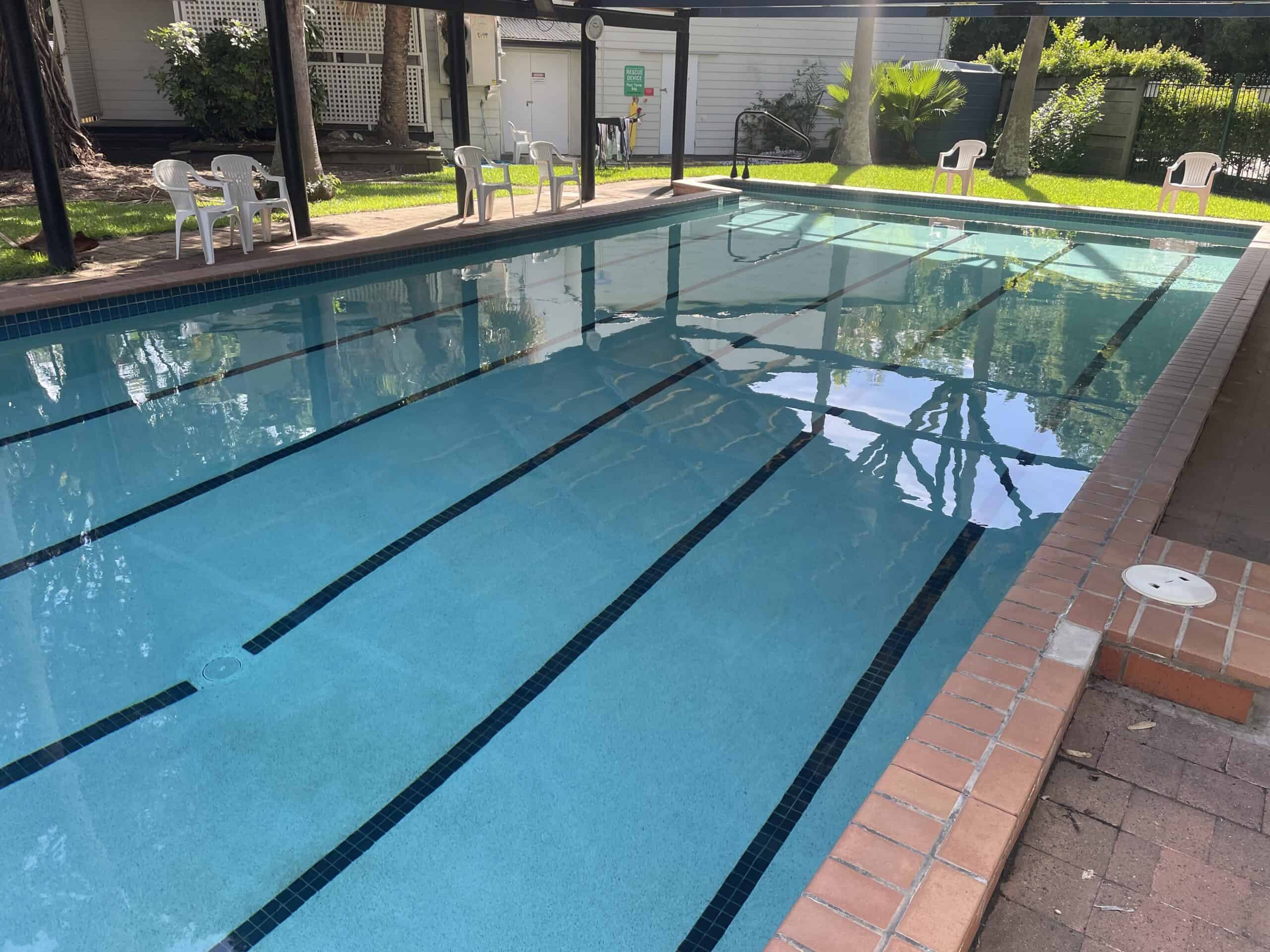 pool with swimming lanes